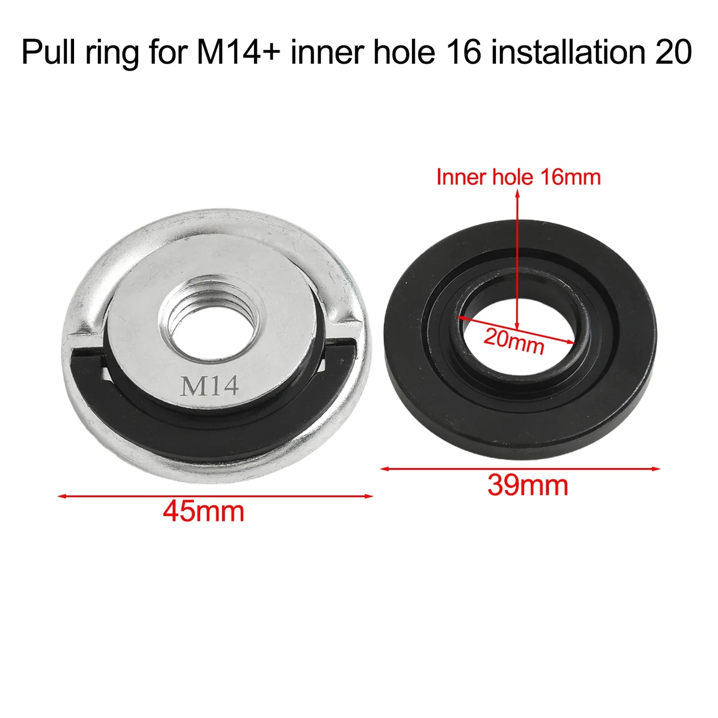 M14 Quick-Release Self-Locking Angle Grinder Flange Nut Set