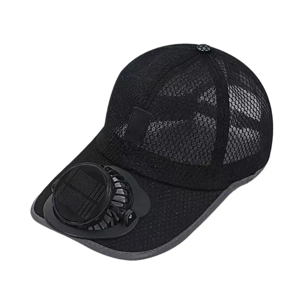 Solar Fan Hat – UV Protection Mesh Cap | Outdoor Cooling