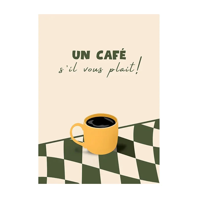 Funny Coffee Diver Canvas Wall Art | Kitchen Decor Print