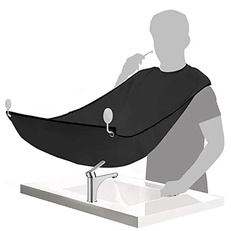 Waterproof Beard Apron Hair Catcher Shaving Bib & Trimmer Holder Beard Grooming Apron Peaceful Pleasures Health and Wellness