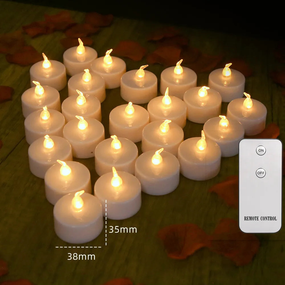 Flameless Tea Light Candles Battery Operated Votive LED Tealights with Paper Lampshade for Festival Party Wedding Holiday Peaceful Pleasures Health and Wellness 24PC B flicker