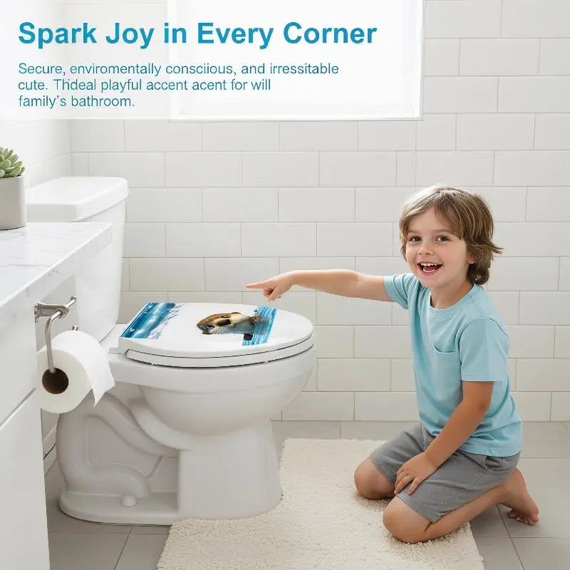 Sea Otter Waterproof Toilet Lid & Tank Sticker Decal Set