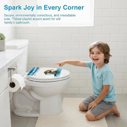 Sea Otter Waterproof Toilet Lid & Tank Sticker Decal Set