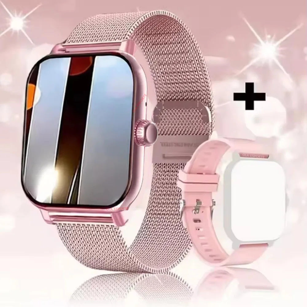 New Outdoor Military GPS Smart Watch Men Waterproof Multiple Sport Mode Fitness HD Bluetooth Calls Smartwatch Men Women Bracelet Peaceful Pleasures Health and Wellness Pink Milan