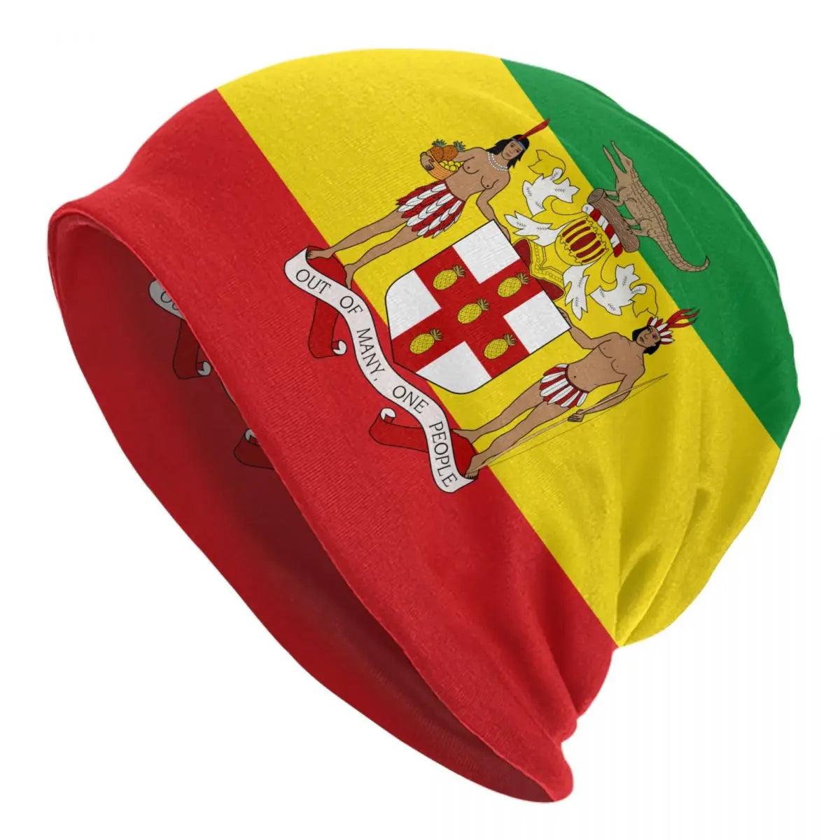 Jamaica Flag Knit Beanie Hat | Unisex Jamaican Pride Skull Cap