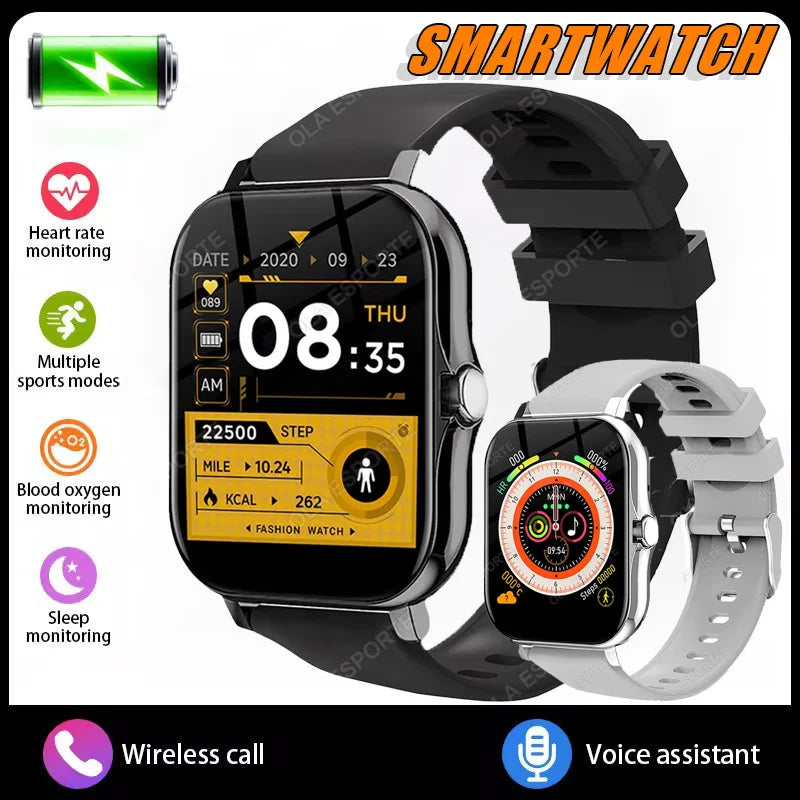 Smart Watch, Wireless calling /dial, Multi -Sport Mode, Calling Reminder And Rejection, SMS Reminder, For iPhone/Andriod Peaceful Pleasures Health and Wellness 1Bk1Silver