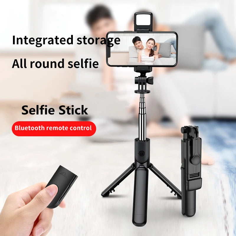 With Fill Light 360-Degree Rotation Wireless Bluetooth Selfie Stick Remote Shutter Tripod For iphone xiaomi huawei Phone Holder Peaceful Pleasures Health and Wellness