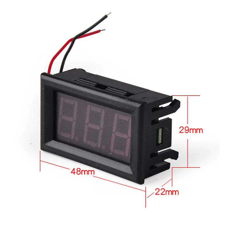 Universal Digital Multimeter Test Leads 1000V 20A + Waterproof Digital Voltage Display LED Voltmeter Two-Wire DC 3V-30V Tester Peaceful Pleasures Health and Wellness