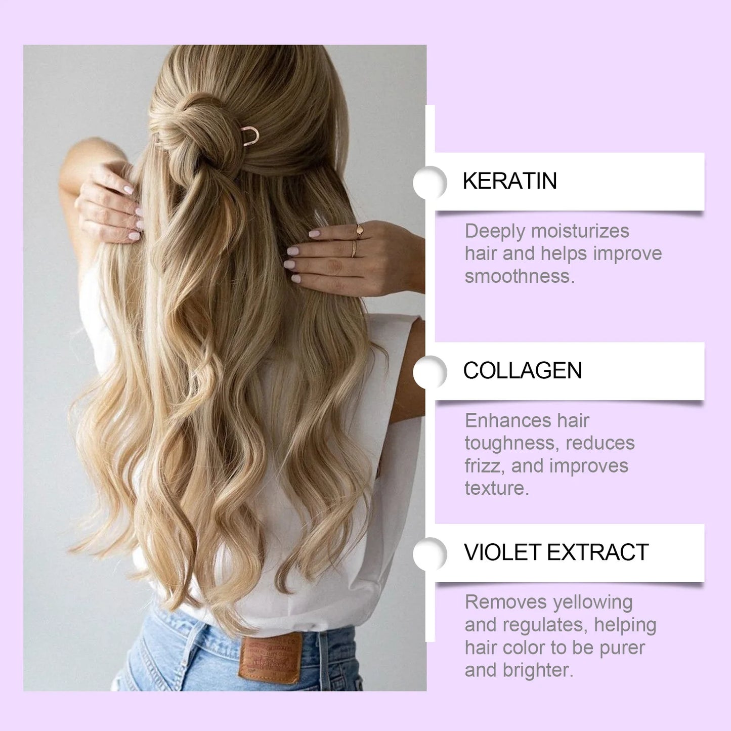 EELHOE Purple Keratin Hair Mask – Toning & Strengthening 100g