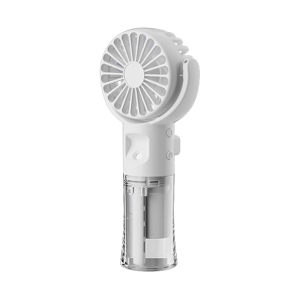 Water Mist Fan Portable Handheld Water Spray Fan Humidifier Fan Rechargeable 4 Wind Speed Outdoor Travel Personal Hand Spray Fan Peaceful Pleasures Health and Wellness White