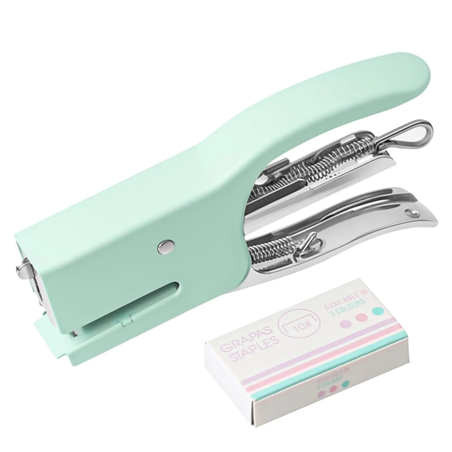 Mini Metal Hand-Held Stapler Set – No. 10, 750 Staples