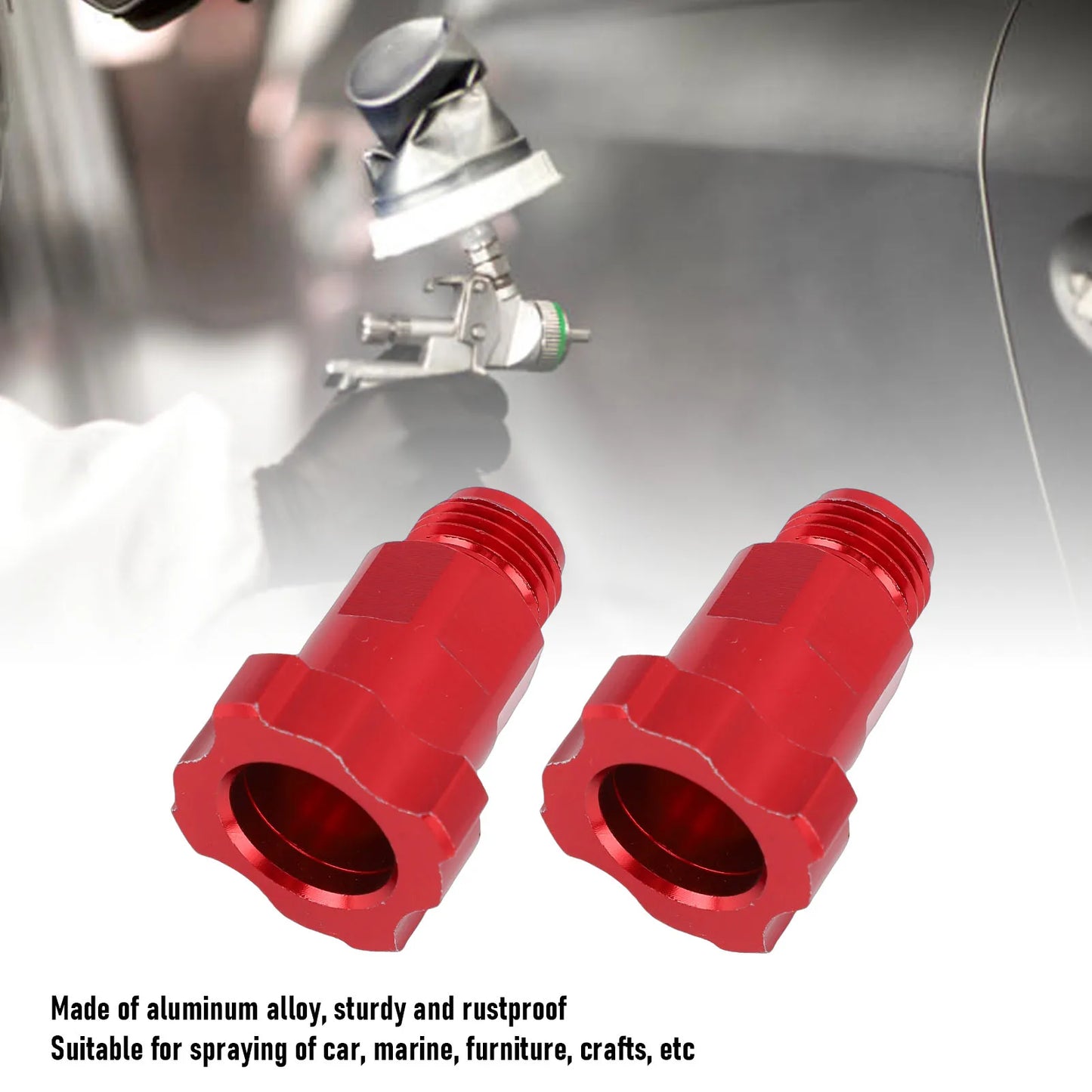 Spray Gun Cup Adapters Aluminum Alloy Paint Sprayer Cup Converter M16 Male Thread 1.5mm Pitch Red Paint Sprayer Cup Adapter Peaceful Pleasures Health and Wellness