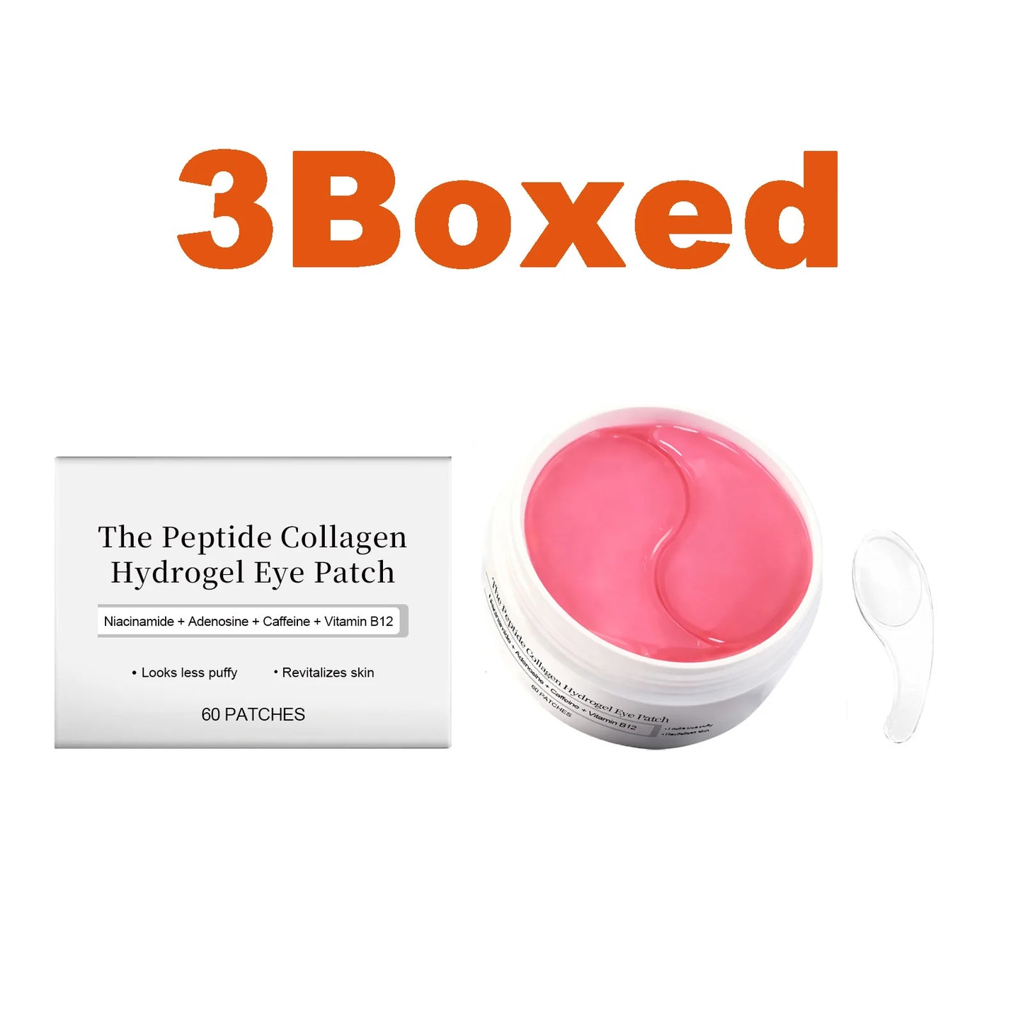 Peptide Collagen Hydrogel Eye Patches – Anti-Aging 60 Pack