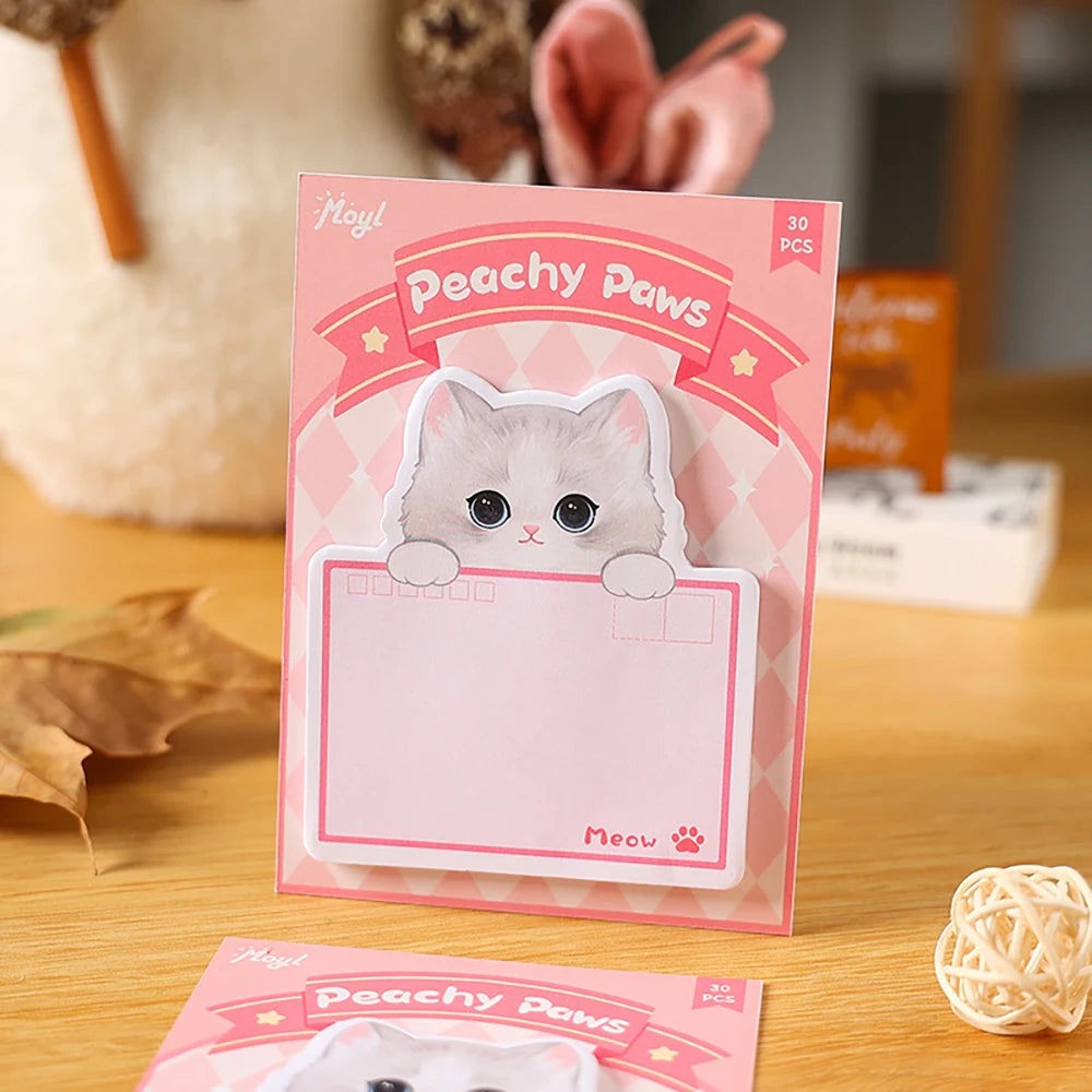 Cute Little Cat Sticky Note Self-adhesive Message Memo Pad DIY
