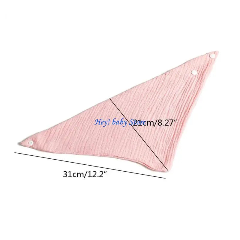 5-Pack Muslin Cotton Baby Bibs | Soft Snap Triangle Drool Bibs