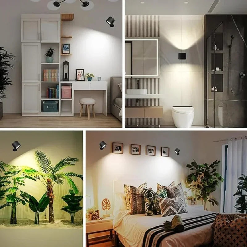 Rechargeable LED Wall Lamp – Dual Head, Touch & Remote