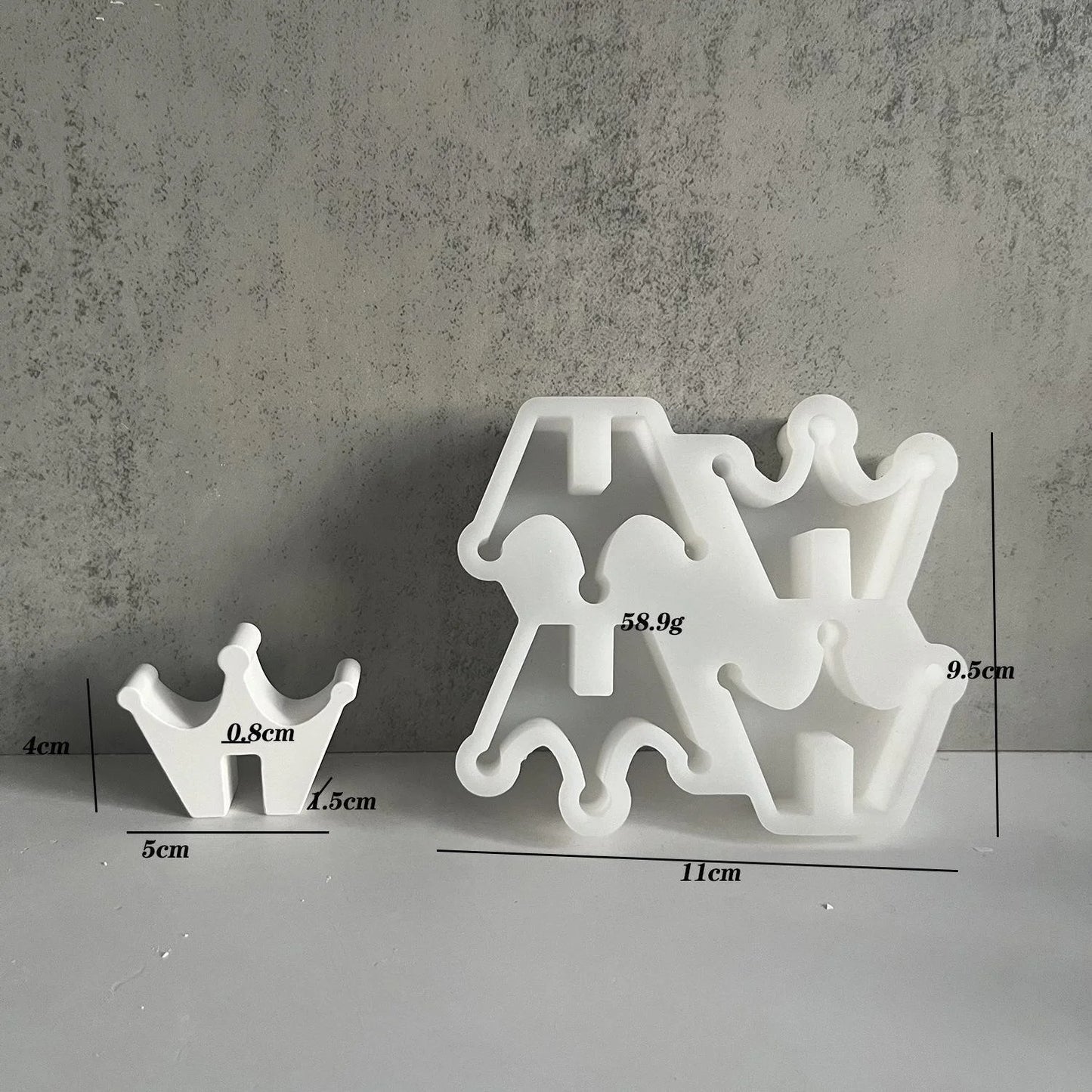 DIY Concrete Crown Candle Holder Mold Handmade Candlestick Silicone