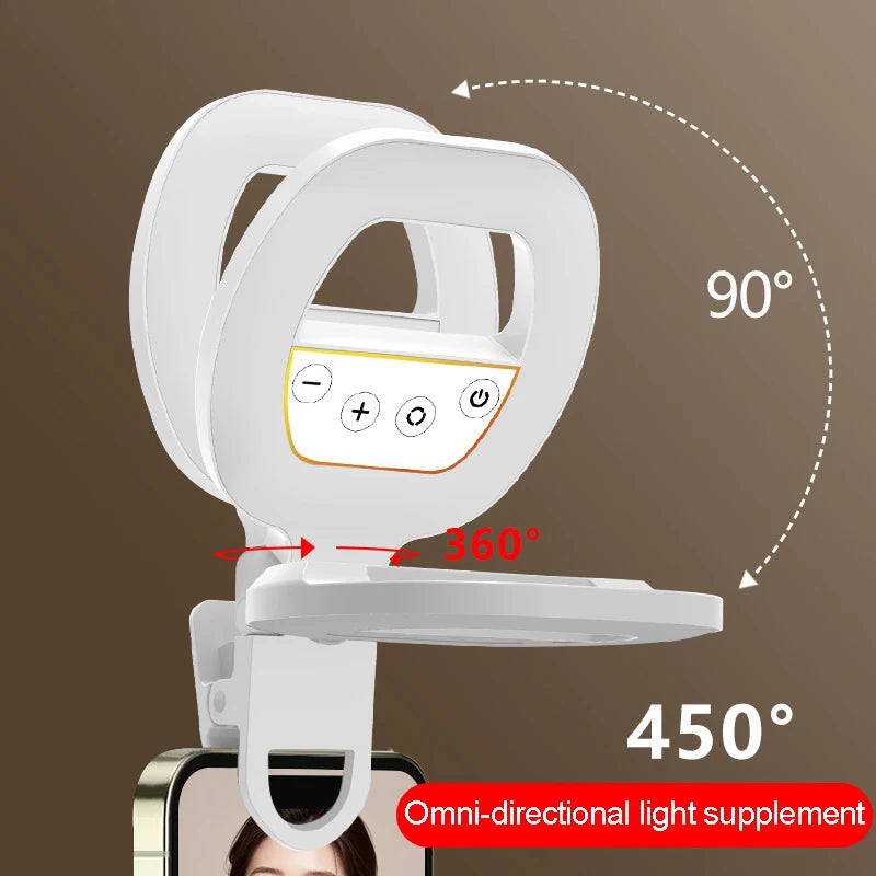 Rechargeable Led Light Mobile Selfie Ring Lights Video Shooting Light For Cell Phone Light Clip Led Light Photography Fill Light Peaceful Pleasures Health and Wellness