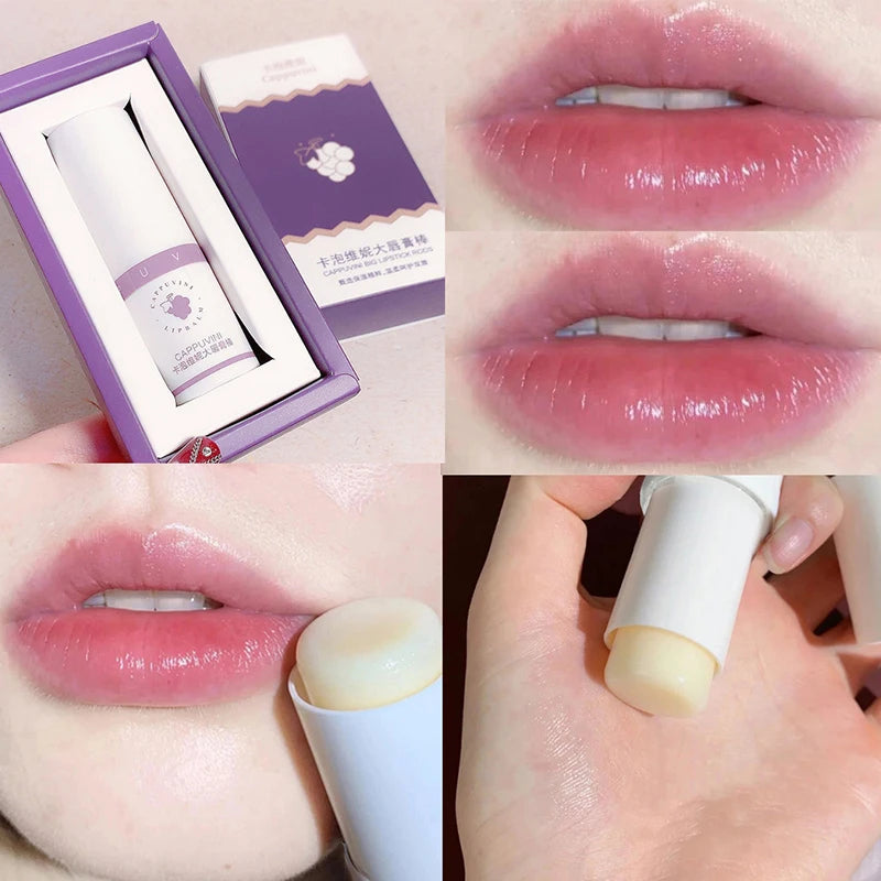 Cappuvini Grape Tinted Lip Balm 8g – Moisturizing Lipstick Stick