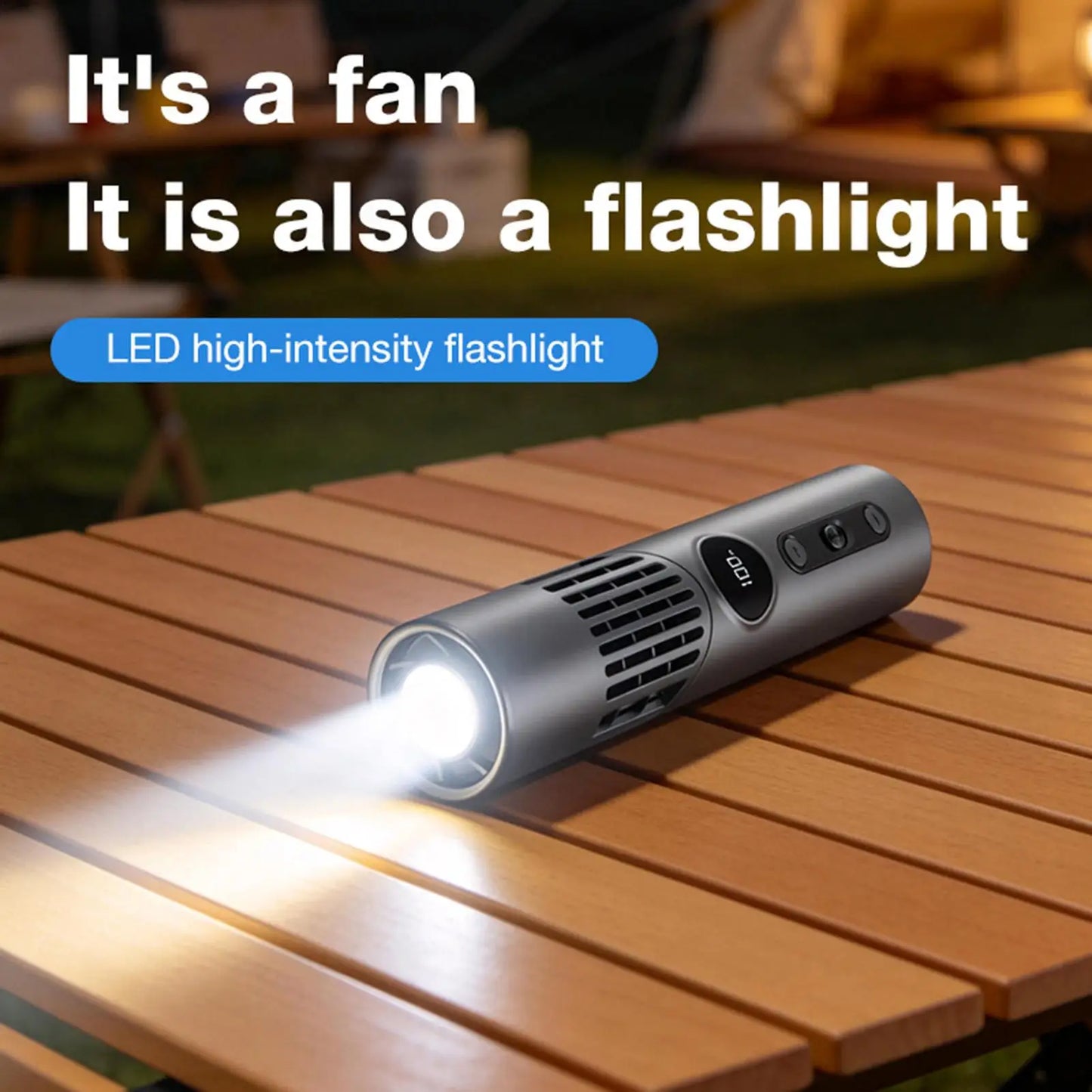 Foldable Mini Handheld Fan with Digital Display | Portable