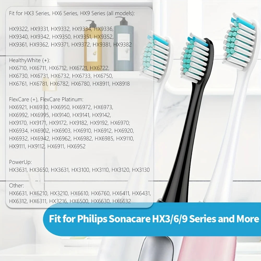 Philips Sonicare Compatible Replacement Toothbrush Heads 4/8-Pack
