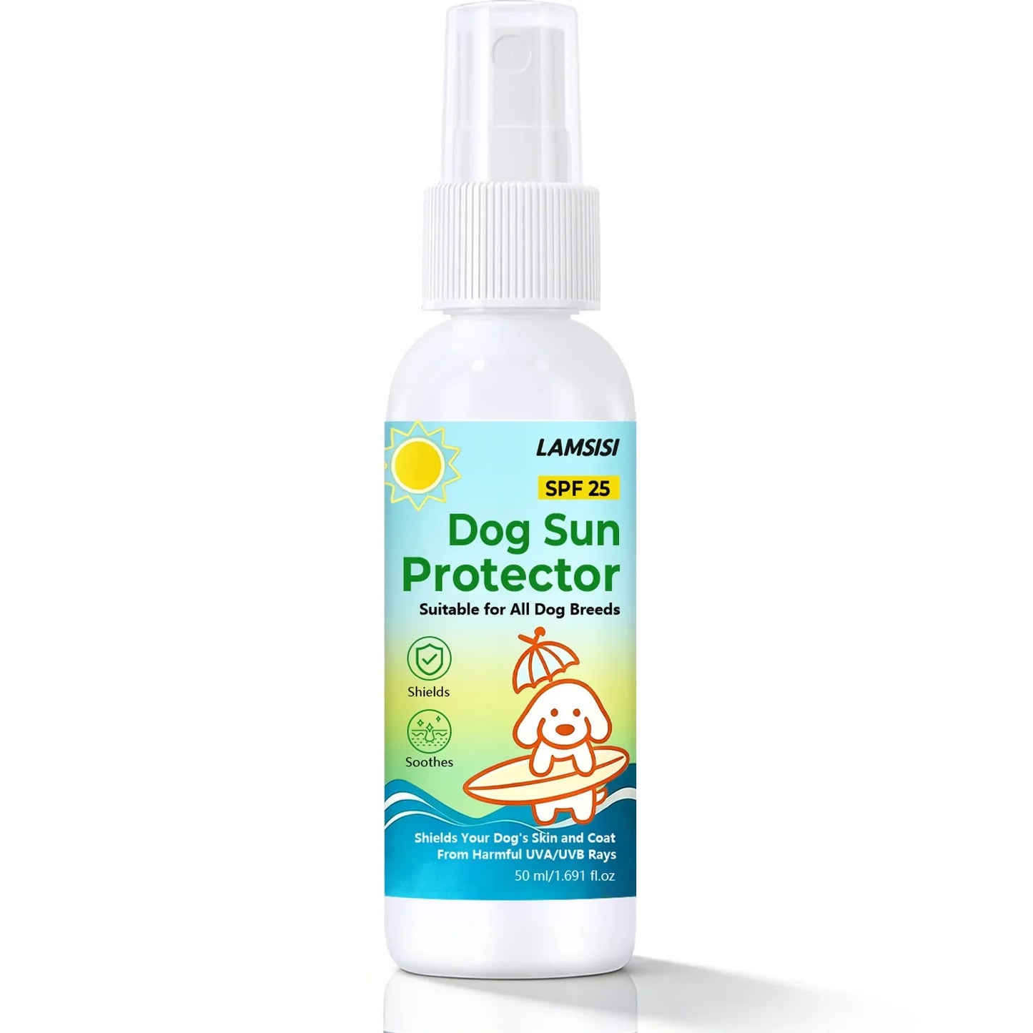 Lamsisi Dog Sunscreen Spray SPF 25 – UVA/UVB Shield 50ml