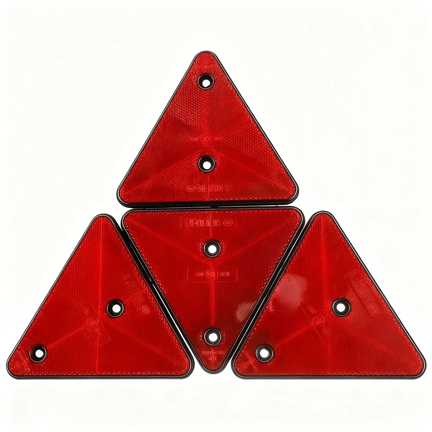 Red Triangle Rear Reflectors for Trailer, Bike & Truck | 1-4 Pcs