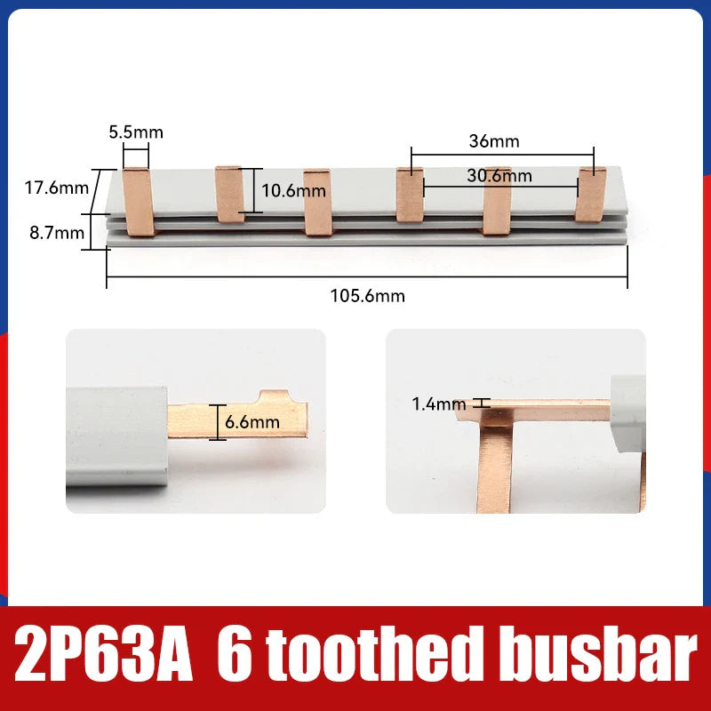 Copper Busbar Terminal Block 63A – MCB DZ47 Circuit Breaker Pin
