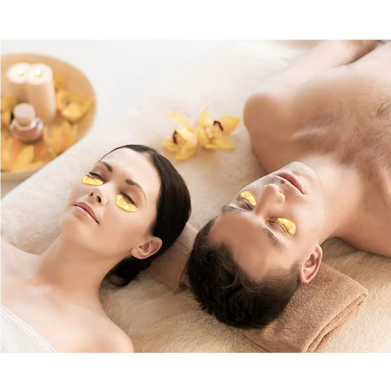 24K Gold Collagen Eye Masks 10 Pairs – Anti-Aging & Dark Circles Eye Mask Patches Peaceful Pleasures Health and Wellness