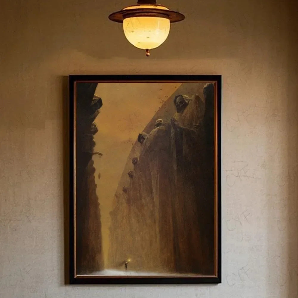 Famous Surrealism Artworks By Zdzislaw Beksinski Poster HD Art Prints for Home Living Room Bedroom Bar Aesthetic Wall Decor Peaceful Pleasures Health and Wellness