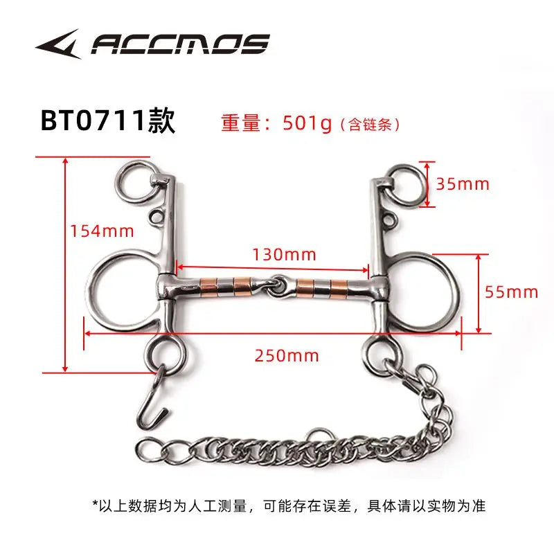 Equestrian Horse Mouth Bit Snaffle Gag Bite Training Riding Harness