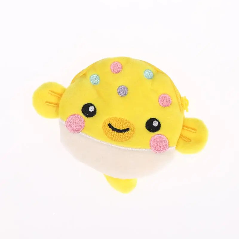 Cute Pufferfish Plush Mini Coin Purse – Zipper Pouch Wallet