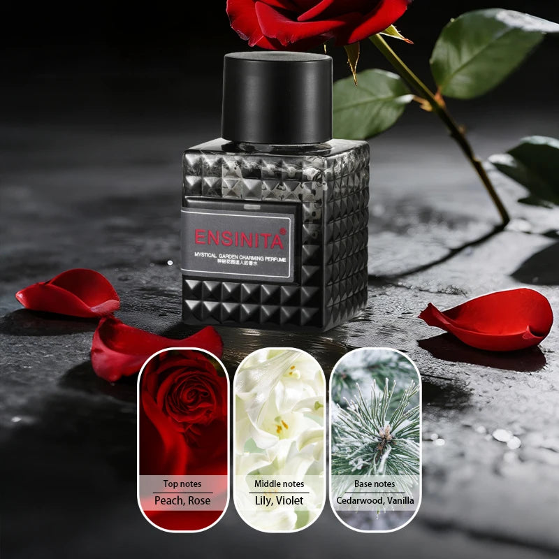 High-end Unisex Perfume Alcohol-free Long-lasting Scent Rose Cedarwood Woody Floral Notes Fresh Romantic Date Eau De Toilette Peaceful Pleasures Health and Wellness Rose 10ml