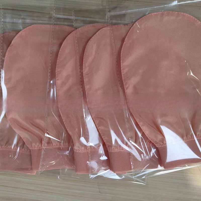 100% Silk Exfoliating Bath & Face Wash Gloves | Skin Scrub
