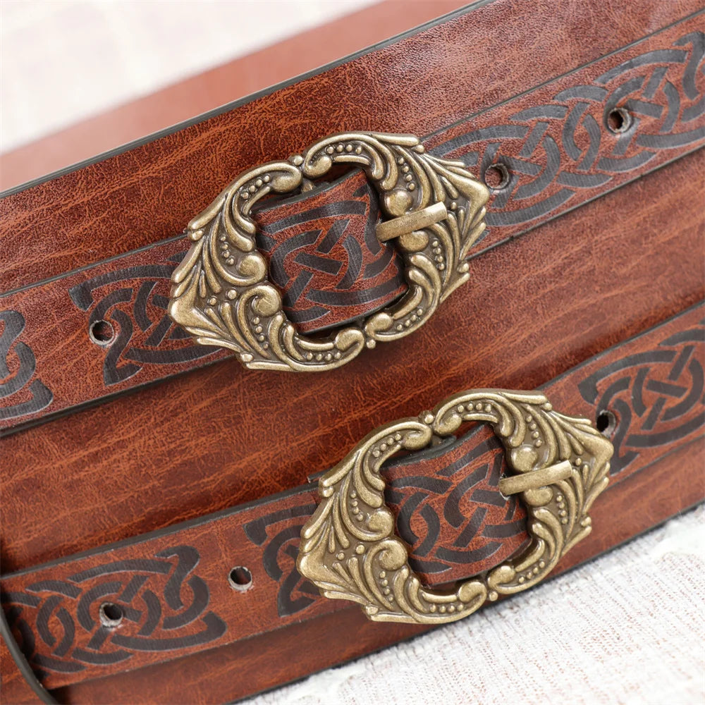 Medieval Viking Mini Bag Renaissance Leather Drawstring Belt Coins