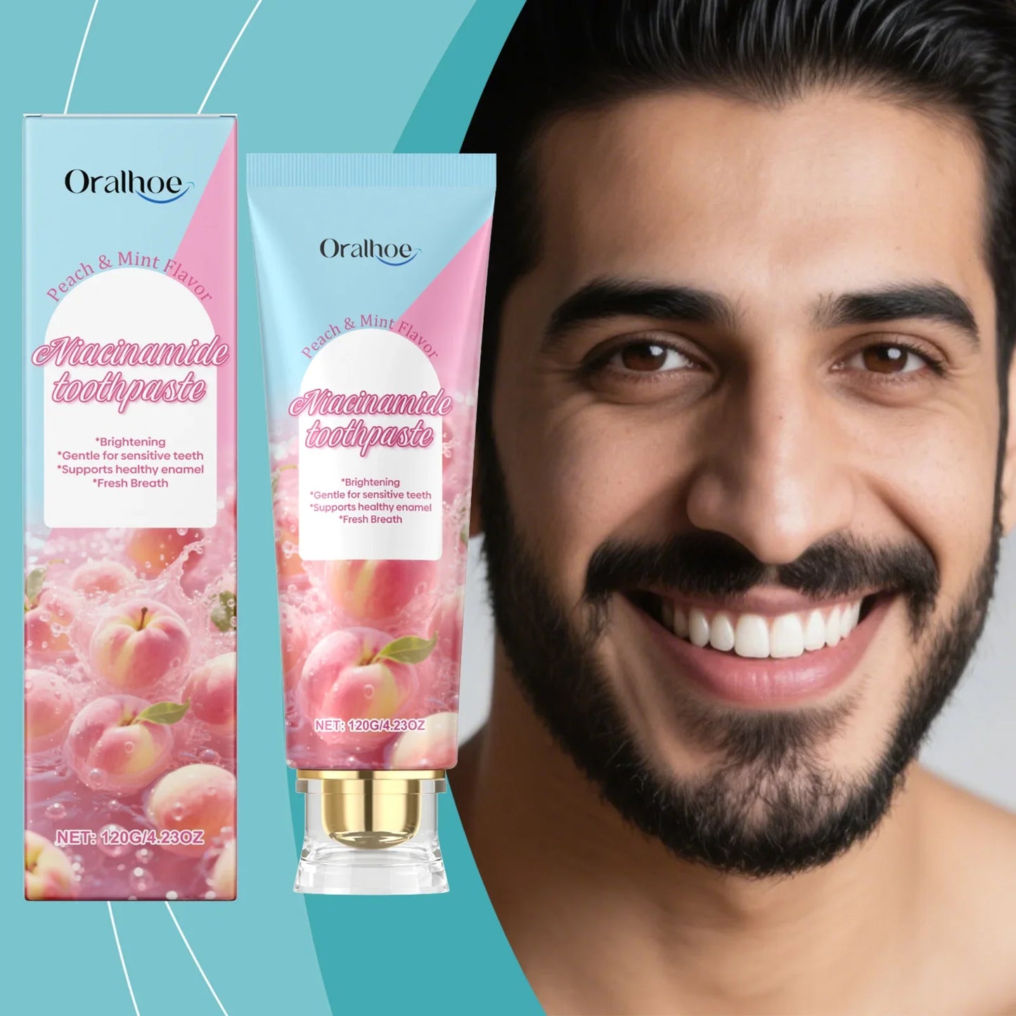 Oralhoe Nicotinamide Teeth Whitening Powder | Fresh Breath