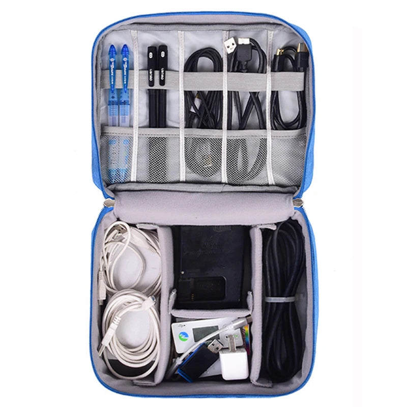 Cable Management Organizer Cable Winder Digital Product Storage Bag Phone Cord Protector Zipper Pouch Case Accessories Supplies Peaceful Pleasures Health and Wellness
