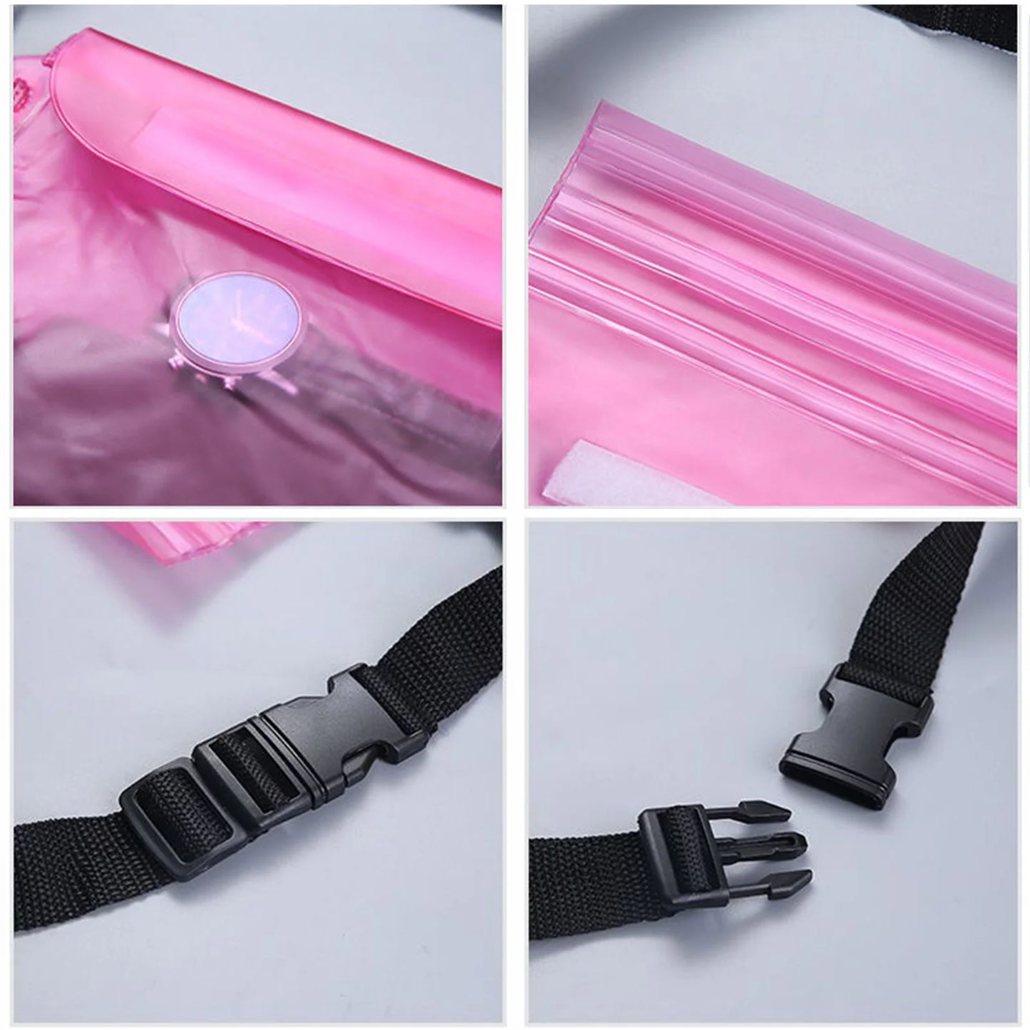 Sports Fanny Pack Crossbody Bag PVC Waterproof Multifunctional Fanny Pack for Camping Hiking Travel Use Peaceful Pleasures Health and Wellness