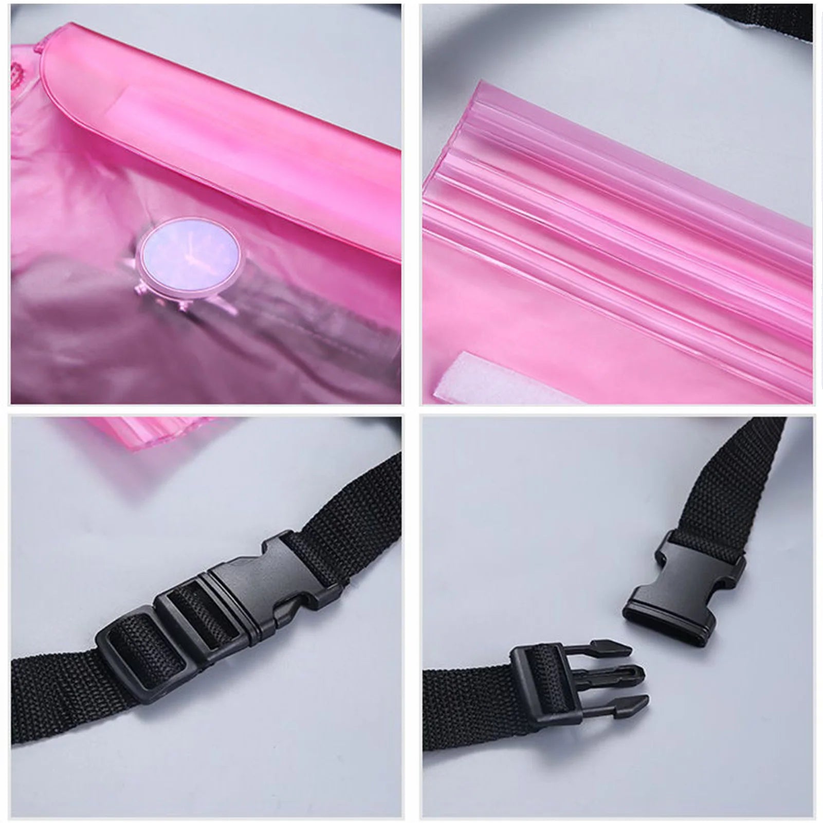 Sports Fanny Pack Crossbody Bag PVC Waterproof Multifunctional Fanny Pack for Camping Hiking Travel Use Peaceful Pleasures Health and Wellness