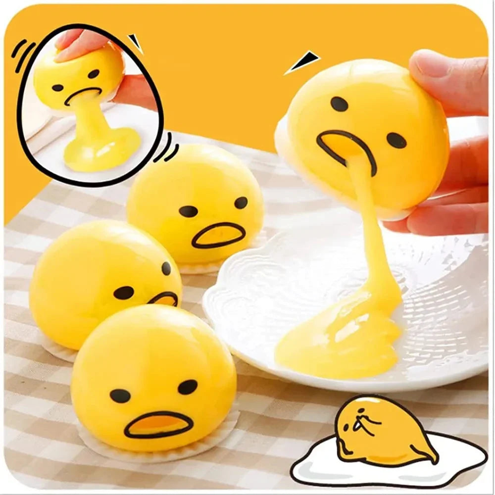 Squishy Egg Yolk Stress Ball – Funny Novelty Squeeze Toy