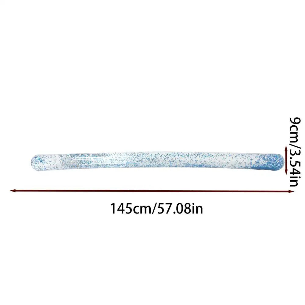 Inflatable Float Noodle Blow Up Floating Tube Toy for Adults Teens Kids Family Beach Lake Pond Swimming Pool Water Entertainment Peaceful Pleasures Health and Wellness Blue