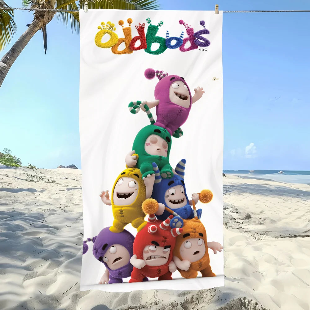 Oddbods Cartoon Beach Towel | Quick Dry, Soft, Large Sizes Beach Towel Peaceful Pleasures Health and Wellness z5 STJ150x260CM