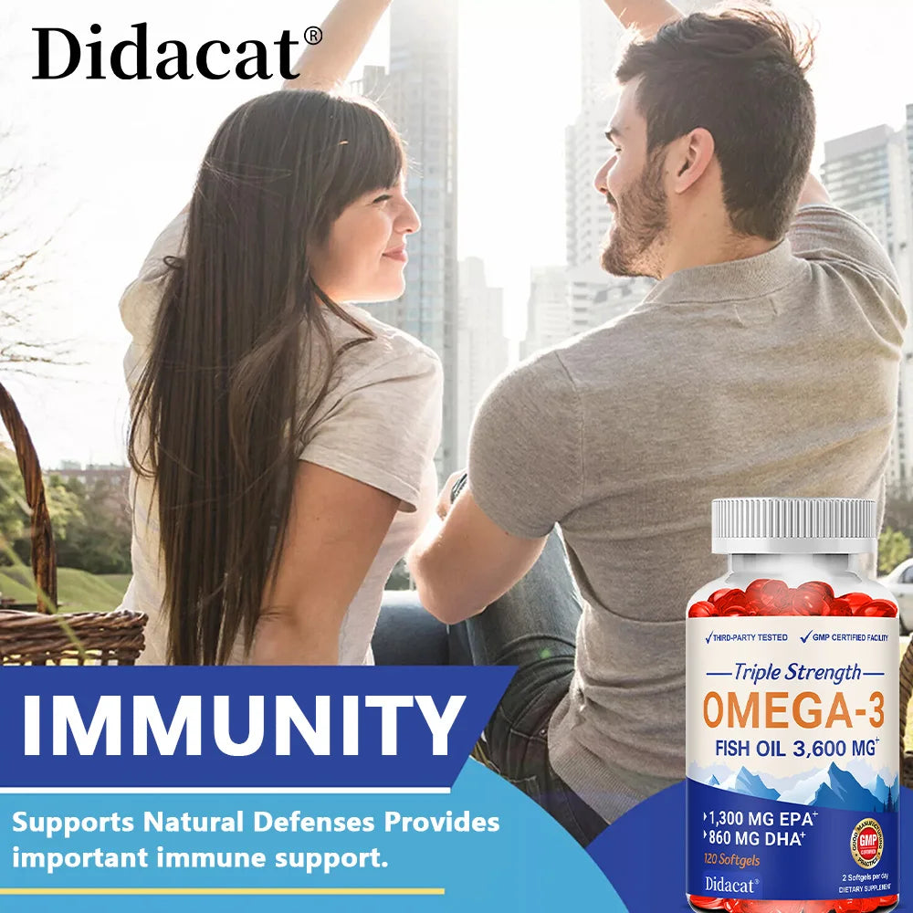 Omega 3 Fish Oil Capsules | High EPA & DHA | Brain Heart Joint