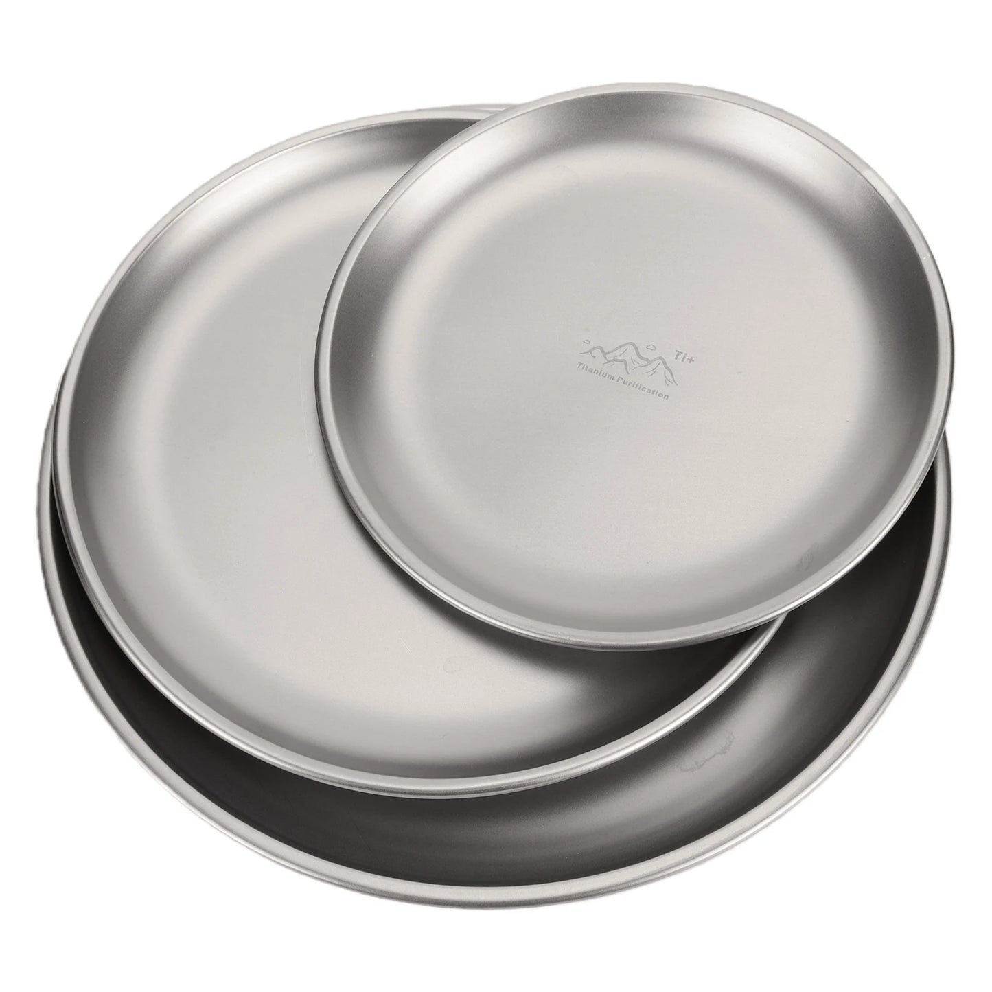 Titanium Purification Plate Portable Travel Tableware Anti-Fall Backcountry Dinnerware Creative Home Dish Plate Camping Supplies Peaceful Pleasures Health and Wellness