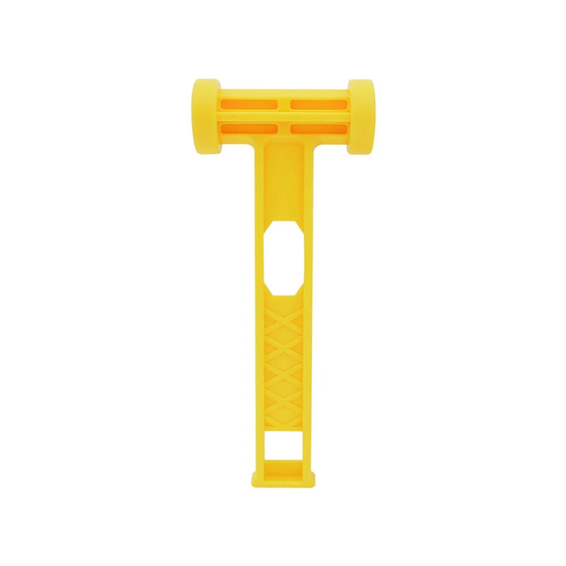 Outdoor Ultra-light Portable Ground Hammer Plastic PE Hammer Camping Canopy Tent Hammer Camping Tool with Diverse Uses Peaceful Pleasures Health and Wellness Yellow