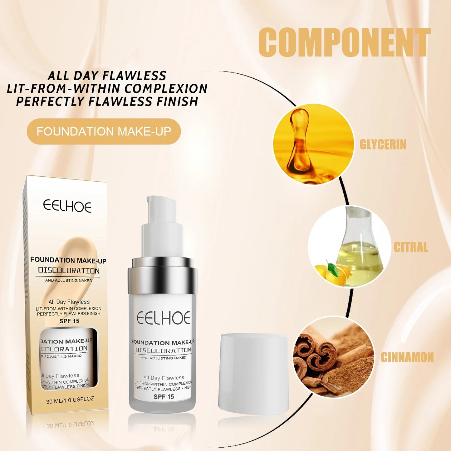 EELHOE Color Changing Liquid Foundation – Waterproof Full Coverage