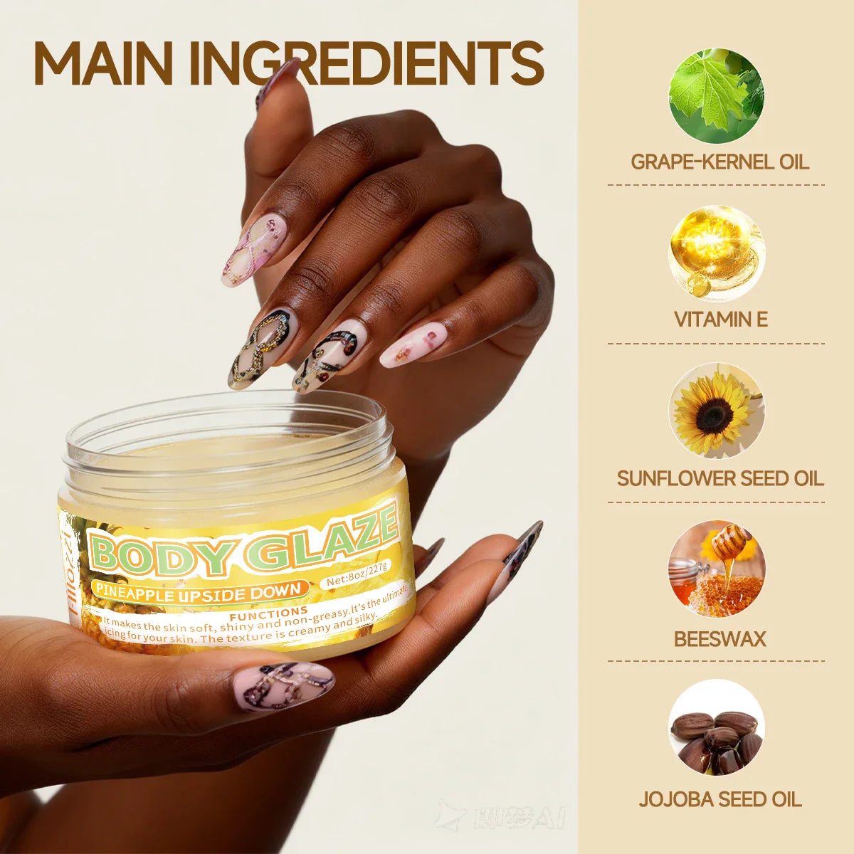 Body Glaze Moisturizing Cream – Brighten & Smooth Skin 227g