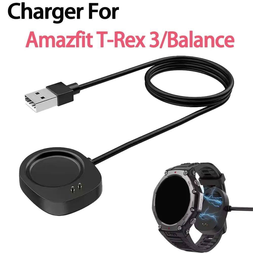 Amazfit T-Rex 3 & Balance Replacement Charger Cable 3.3ft Peaceful Pleasures Health and Wellness