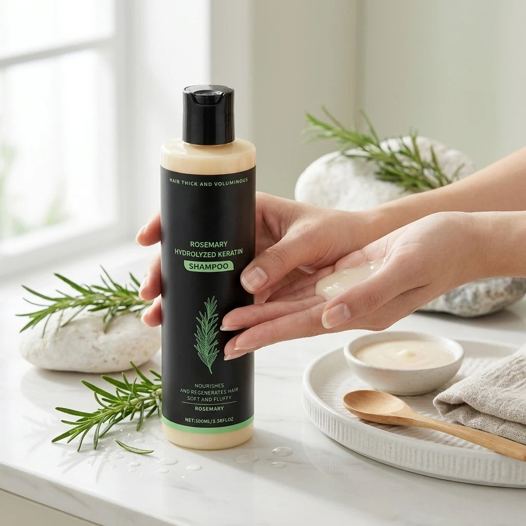 Rosemary Volumizing Shampoo Repair Hair Roots Soothing Scalp Promote Hair Growth Control Oil Reduce Odor Moisturizing Shampoo Peaceful Pleasures Health and Wellness