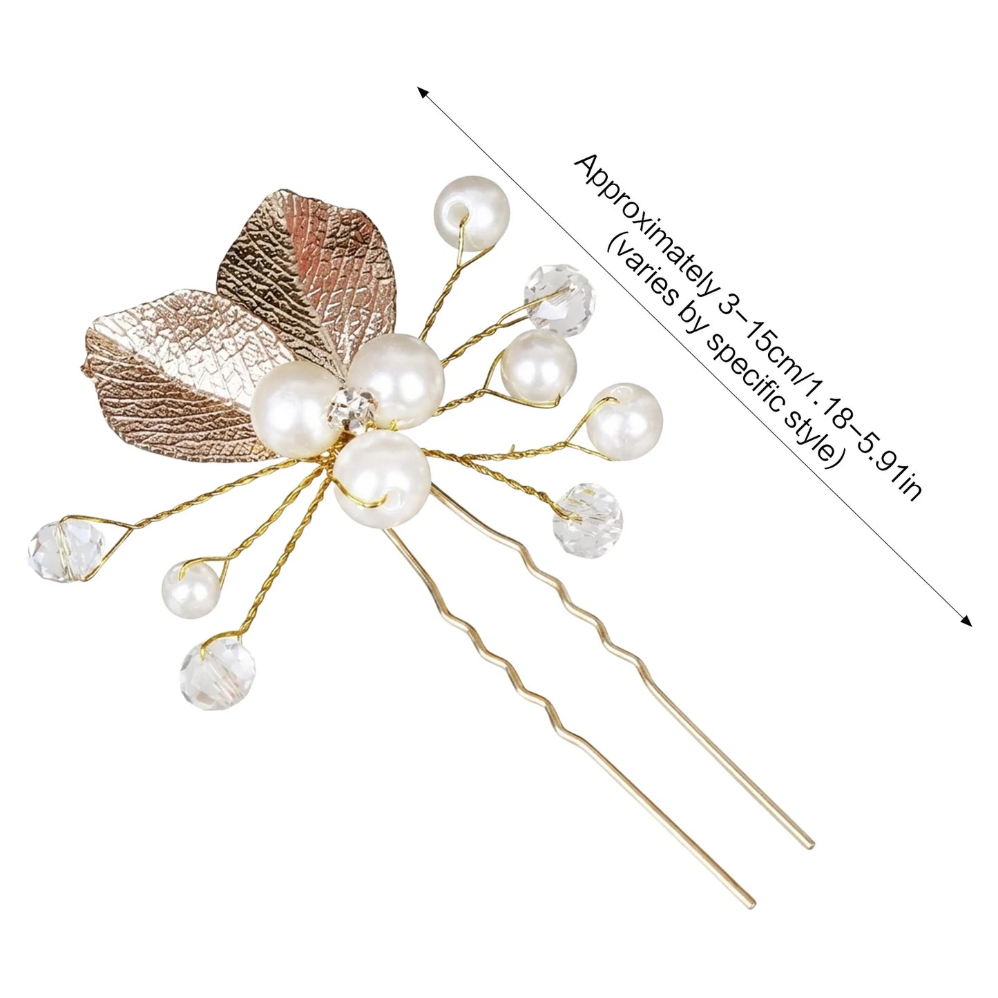 Bridal Hair Accessories Set Gold-Leaf Design for Wedding Dress Decoration Peaceful Pleasures Health and Wellness